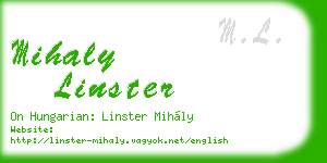 mihaly linster business card
